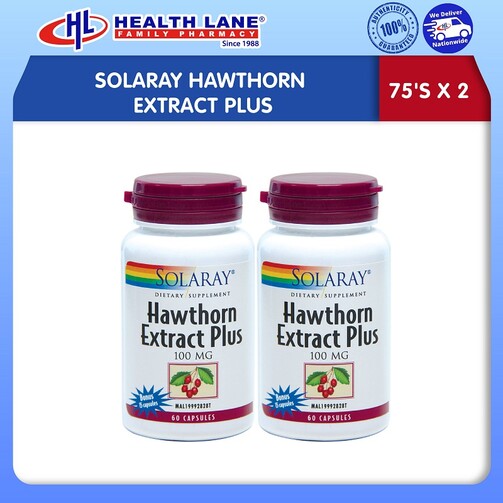 SOLARAY HAWTHORN EXTRACT PLUS 75'Sx2